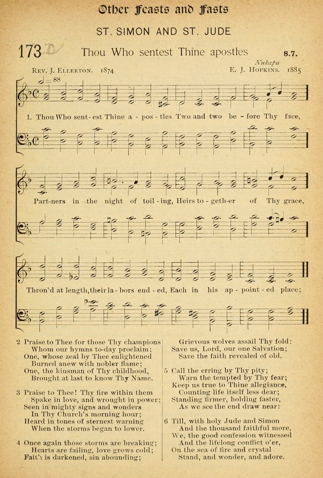 The Hymnal: revised and enlarged as adopted by the General Convention of the Protestant Episcopal Church in the United States of America in the of our Lord 1892..with music, as used in Trinity Church page 193