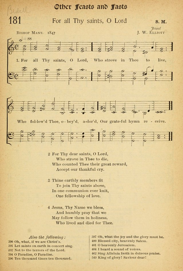 The Hymnal: revised and enlarged as adopted by the General Convention of the Protestant Episcopal Church in the United States of America in the of our Lord 1892..with music, as used in Trinity Church page 209