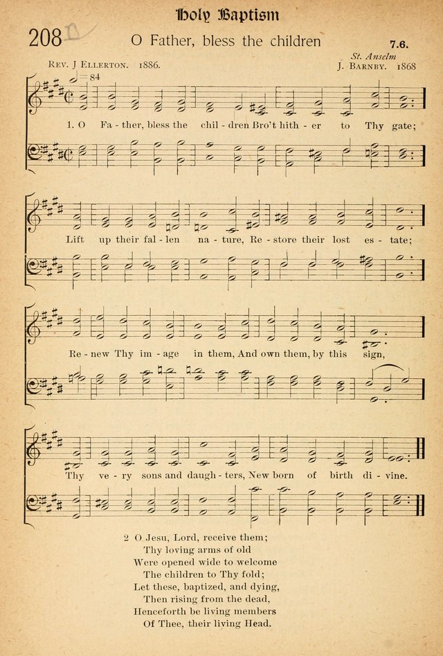 The Hymnal: revised and enlarged as adopted by the General Convention of the Protestant Episcopal Church in the United States of America in the of our Lord 1892..with music, as used in Trinity Church page 236