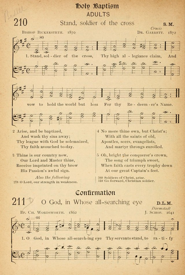 The Hymnal: revised and enlarged as adopted by the General Convention of the Protestant Episcopal Church in the United States of America in the of our Lord 1892..with music, as used in Trinity Church page 238