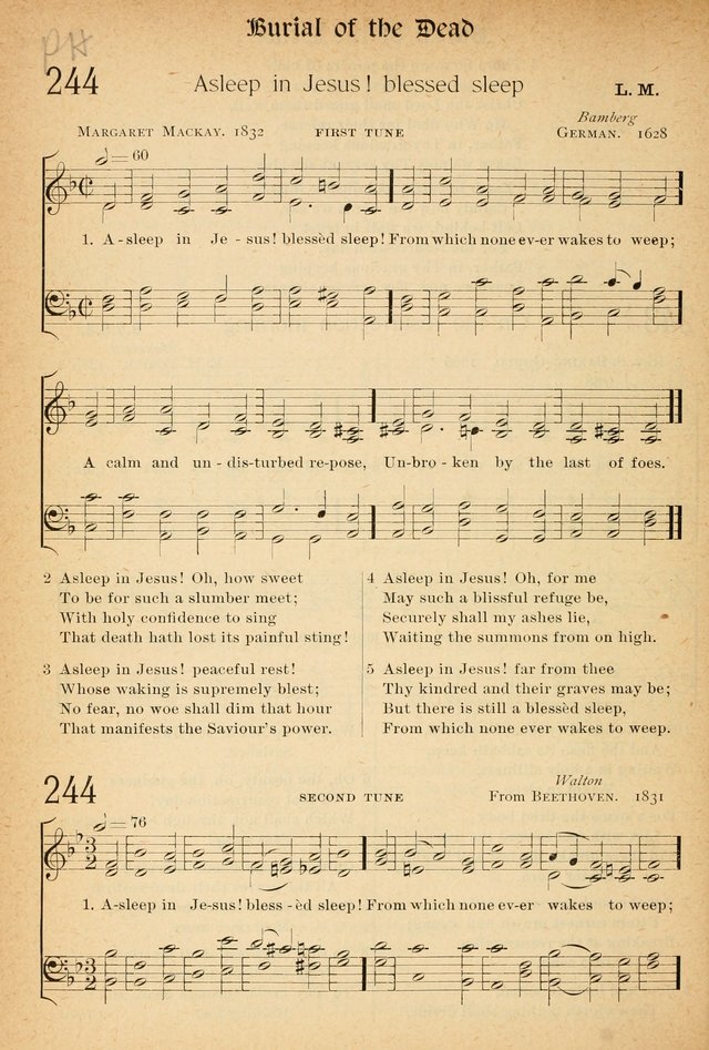 The Hymnal: revised and enlarged as adopted by the General Convention of the Protestant Episcopal Church in the United States of America in the of our Lord 1892..with music, as used in Trinity Church page 280