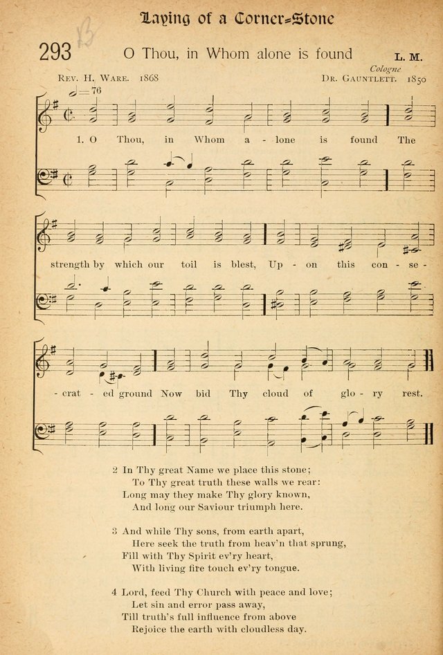 The Hymnal: revised and enlarged as adopted by the General Convention of the Protestant Episcopal Church in the United States of America in the of our Lord 1892..with music, as used in Trinity Church page 334