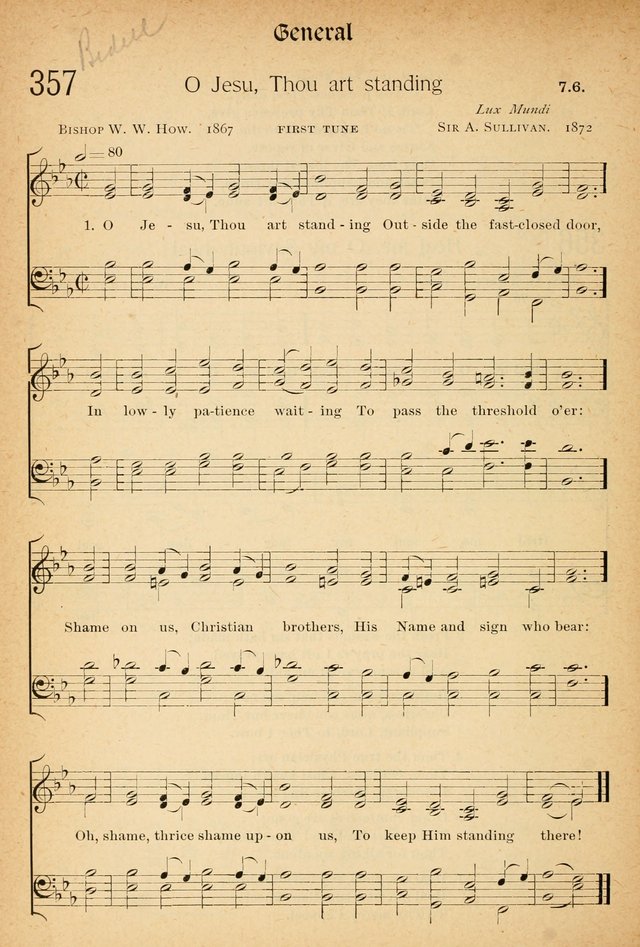 The Hymnal: revised and enlarged as adopted by the General Convention of the Protestant Episcopal Church in the United States of America in the of our Lord 1892..with music, as used in Trinity Church page 396