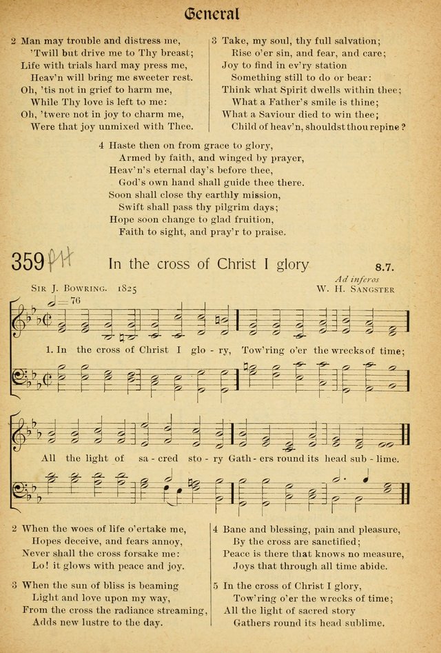 The Hymnal: revised and enlarged as adopted by the General Convention of the Protestant Episcopal Church in the United States of America in the of our Lord 1892..with music, as used in Trinity Church page 399