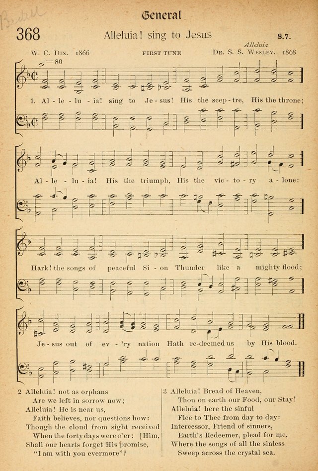 The Hymnal: revised and enlarged as adopted by the General Convention of the Protestant Episcopal Church in the United States of America in the of our Lord 1892..with music, as used in Trinity Church page 408