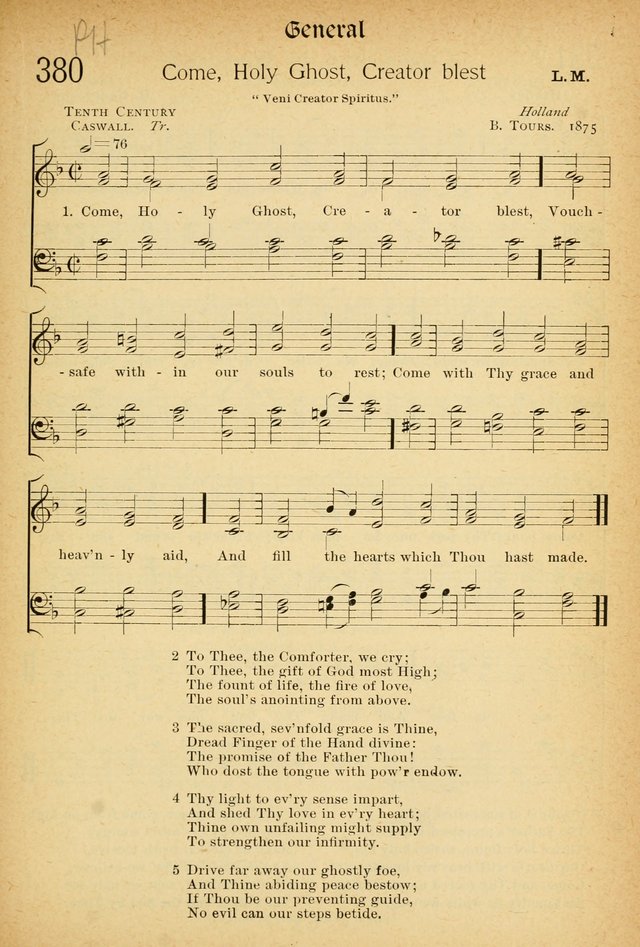 The Hymnal: revised and enlarged as adopted by the General Convention of the Protestant Episcopal Church in the United States of America in the of our Lord 1892..with music, as used in Trinity Church page 423