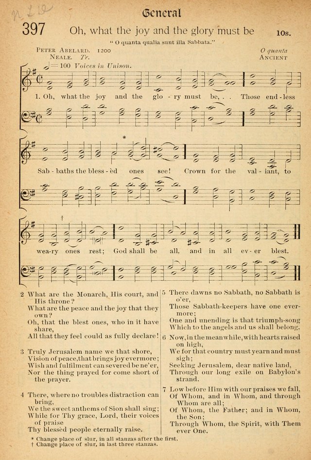 The Hymnal: revised and enlarged as adopted by the General Convention of the Protestant Episcopal Church in the United States of America in the of our Lord 1892..with music, as used in Trinity Church page 442