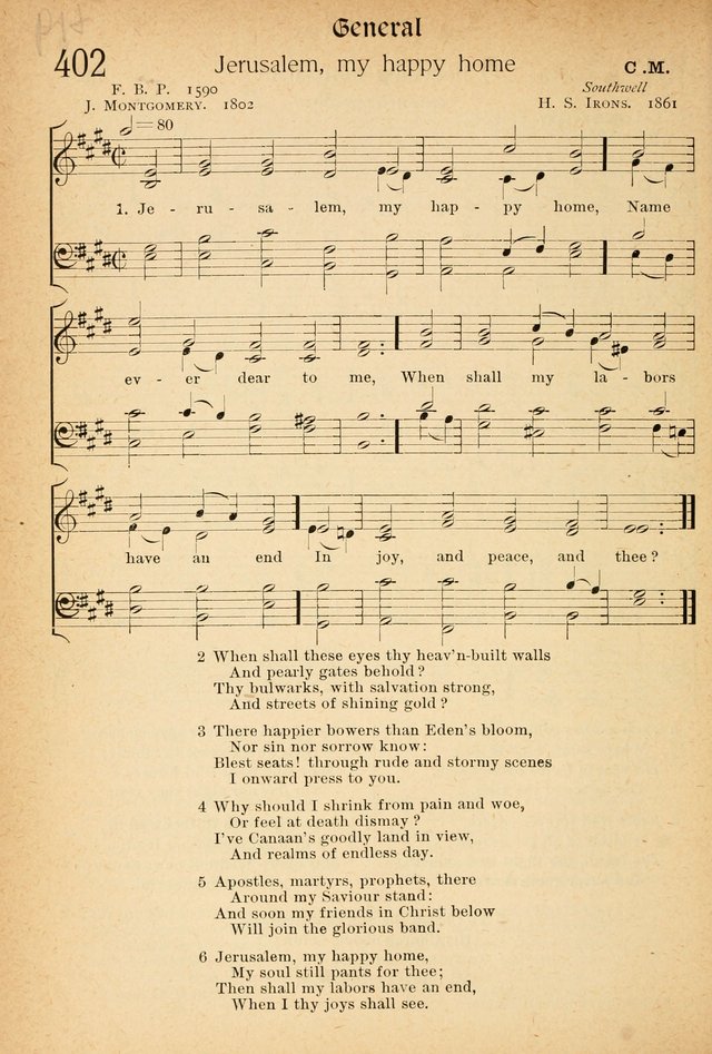 The Hymnal: revised and enlarged as adopted by the General Convention of the Protestant Episcopal Church in the United States of America in the of our Lord 1892..with music, as used in Trinity Church page 450