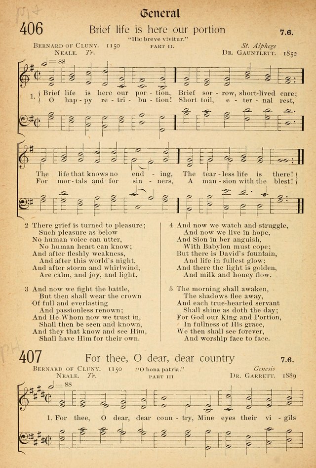 The Hymnal: revised and enlarged as adopted by the General Convention of the Protestant Episcopal Church in the United States of America in the of our Lord 1892..with music, as used in Trinity Church page 454