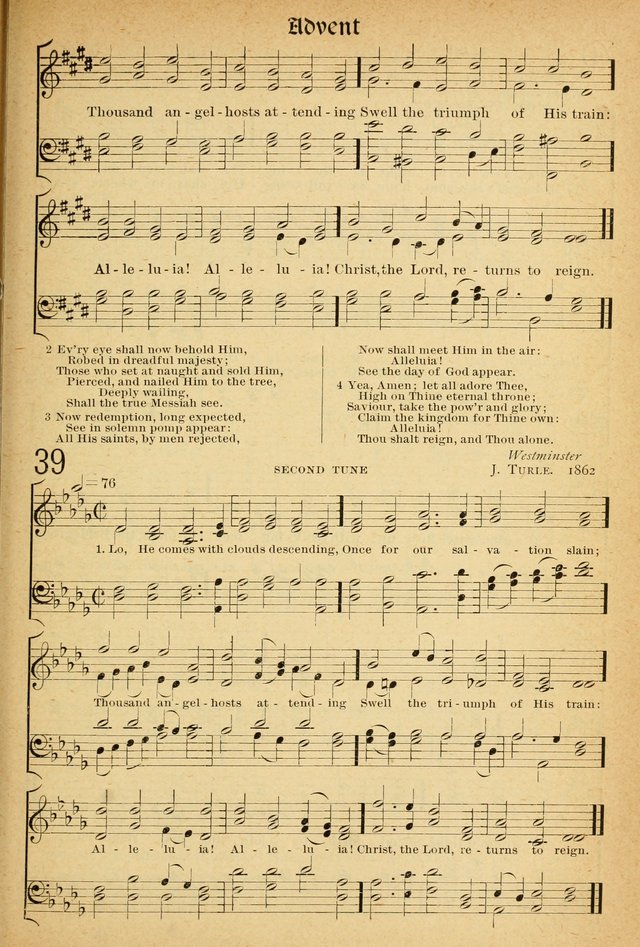 The Hymnal: revised and enlarged as adopted by the General Convention of the Protestant Episcopal Church in the United States of America in the of our Lord 1892..with music, as used in Trinity Church page 47