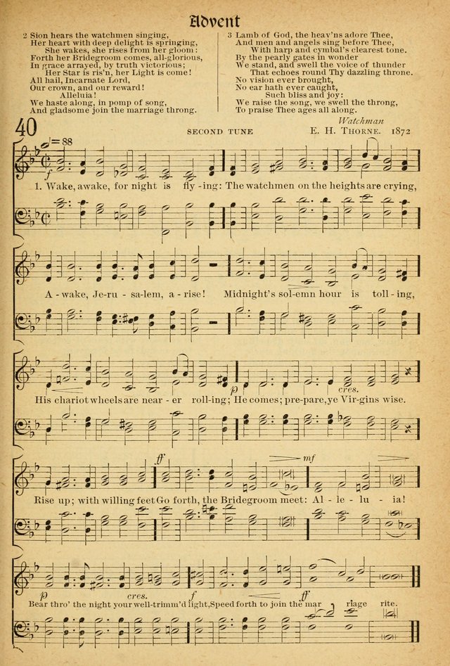 The Hymnal: revised and enlarged as adopted by the General Convention of the Protestant Episcopal Church in the United States of America in the of our Lord 1892..with music, as used in Trinity Church page 49