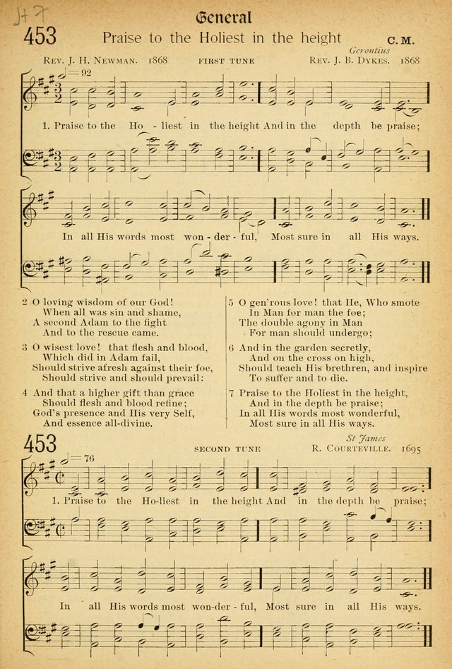 The Hymnal: revised and enlarged as adopted by the General Convention of the Protestant Episcopal Church in the United States of America in the of our Lord 1892..with music, as used in Trinity Church page 499