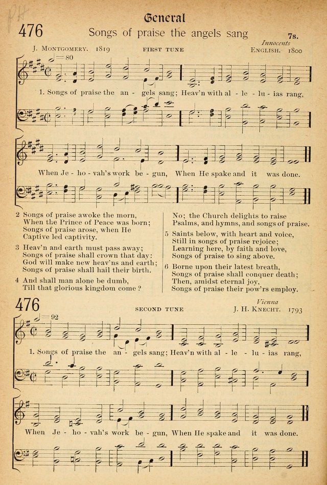 The Hymnal: revised and enlarged as adopted by the General Convention of the Protestant Episcopal Church in the United States of America in the of our Lord 1892..with music, as used in Trinity Church page 524