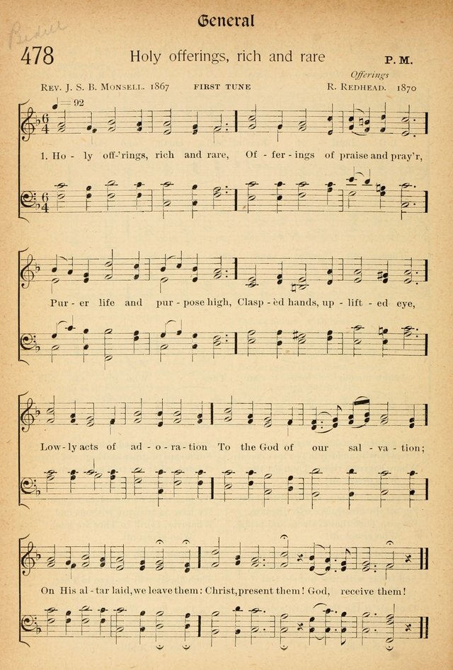 The Hymnal: revised and enlarged as adopted by the General Convention of the Protestant Episcopal Church in the United States of America in the of our Lord 1892..with music, as used in Trinity Church page 526