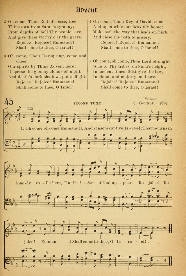 The Hymnal: revised and enlarged as adopted by the General Convention of the Protestant Episcopal Church in the United States of America in the of our Lord 1892..with music, as used in Trinity Church page 55