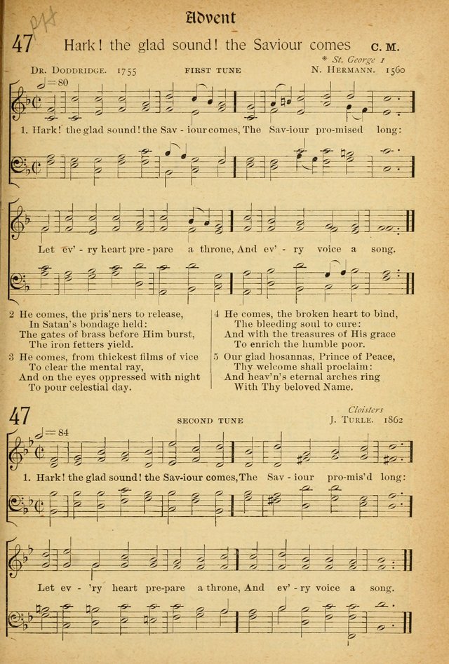 The Hymnal: revised and enlarged as adopted by the General Convention of the Protestant Episcopal Church in the United States of America in the of our Lord 1892..with music, as used in Trinity Church page 57