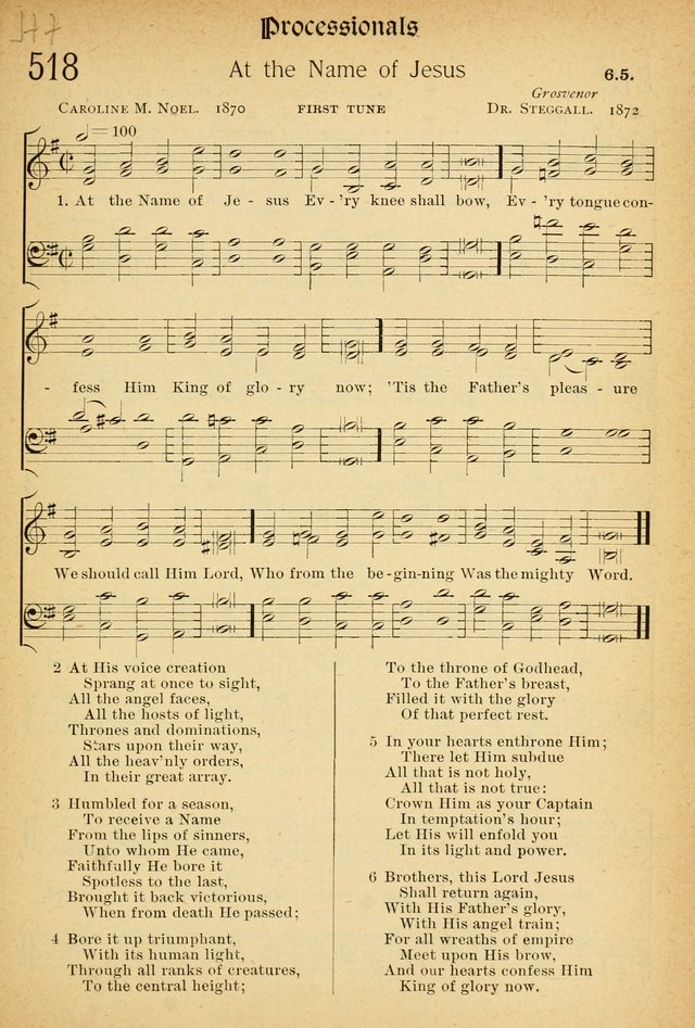 The Hymnal: revised and enlarged as adopted by the General Convention of the Protestant Episcopal Church in the United States of America in the of our Lord 1892..with music, as used in Trinity Church page 577