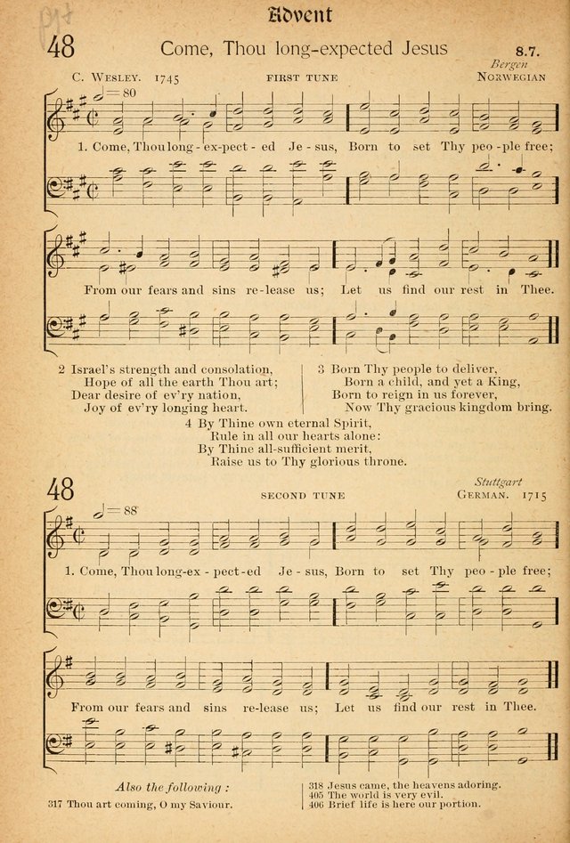 The Hymnal: revised and enlarged as adopted by the General Convention of the Protestant Episcopal Church in the United States of America in the of our Lord 1892..with music, as used in Trinity Church page 58