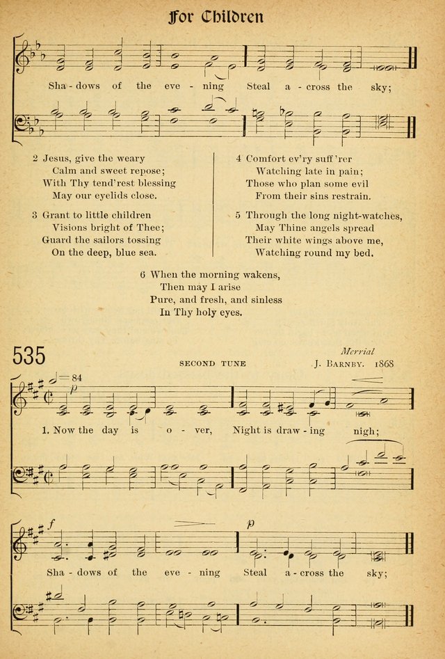 The Hymnal: revised and enlarged as adopted by the General Convention of the Protestant Episcopal Church in the United States of America in the of our Lord 1892..with music, as used in Trinity Church page 605