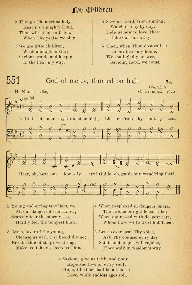 The Hymnal: revised and enlarged as adopted by the General Convention of the Protestant Episcopal Church in the United States of America in the of our Lord 1892..with music, as used in Trinity Church page 617