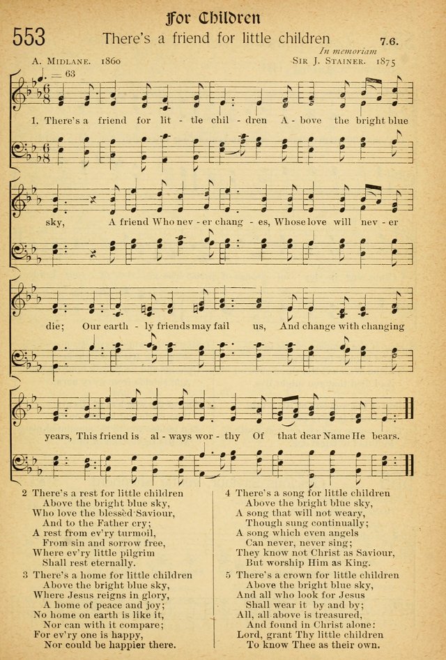 The Hymnal: revised and enlarged as adopted by the General Convention of the Protestant Episcopal Church in the United States of America in the of our Lord 1892..with music, as used in Trinity Church page 619