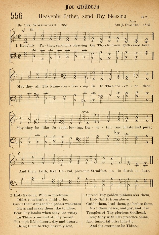 The Hymnal: revised and enlarged as adopted by the General Convention of the Protestant Episcopal Church in the United States of America in the of our Lord 1892..with music, as used in Trinity Church page 622