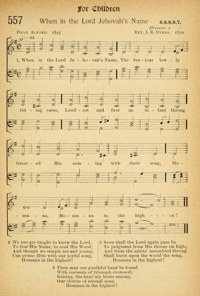 The Hymnal: revised and enlarged as adopted by the General Convention of the Protestant Episcopal Church in the United States of America in the of our Lord 1892..with music, as used in Trinity Church page 623