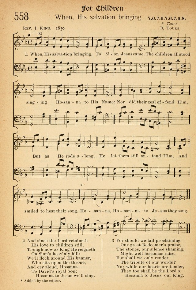 The Hymnal: revised and enlarged as adopted by the General Convention of the Protestant Episcopal Church in the United States of America in the of our Lord 1892..with music, as used in Trinity Church page 624