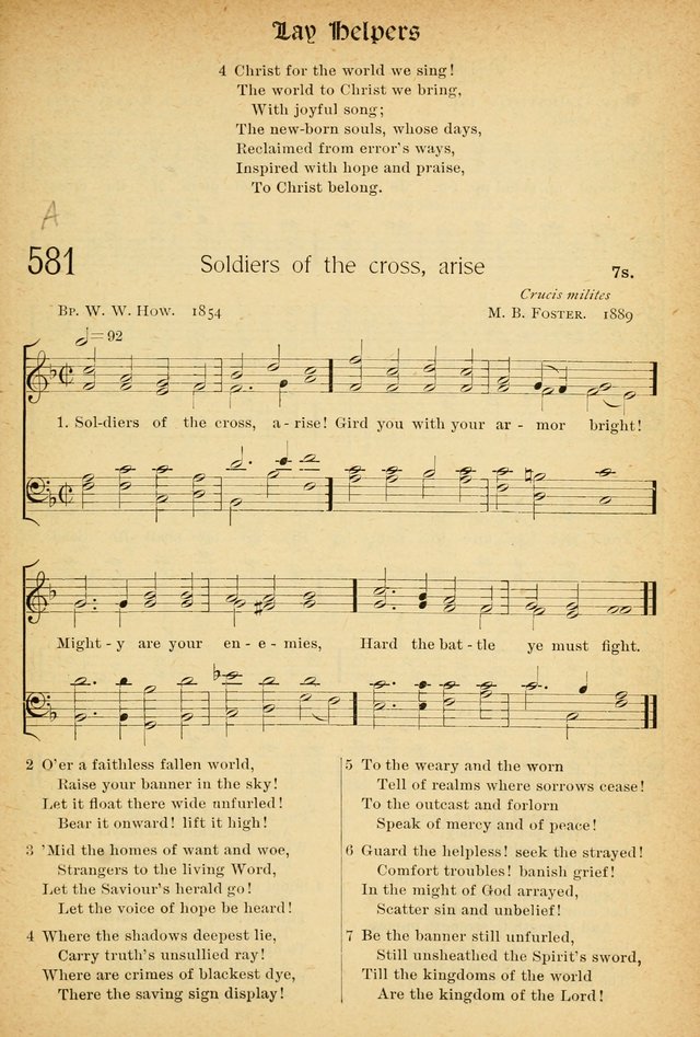 The Hymnal: revised and enlarged as adopted by the General Convention of the Protestant Episcopal Church in the United States of America in the of our Lord 1892..with music, as used in Trinity Church page 645