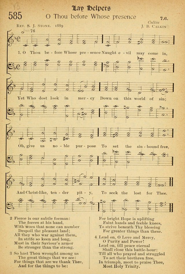 The Hymnal: revised and enlarged as adopted by the General Convention of the Protestant Episcopal Church in the United States of America in the of our Lord 1892..with music, as used in Trinity Church page 649