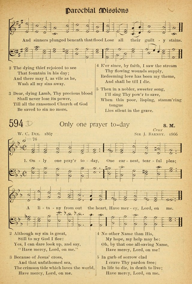 The Hymnal: revised and enlarged as adopted by the General Convention of the Protestant Episcopal Church in the United States of America in the of our Lord 1892..with music, as used in Trinity Church page 657