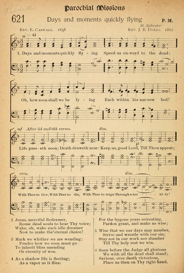 The Hymnal: revised and enlarged as adopted by the General Convention of the Protestant Episcopal Church in the United States of America in the of our Lord 1892..with music, as used in Trinity Church page 682