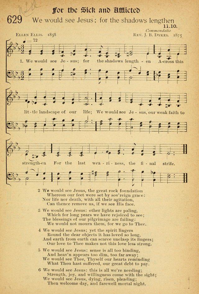 The Hymnal: revised and enlarged as adopted by the General Convention of the Protestant Episcopal Church in the United States of America in the of our Lord 1892..with music, as used in Trinity Church page 689