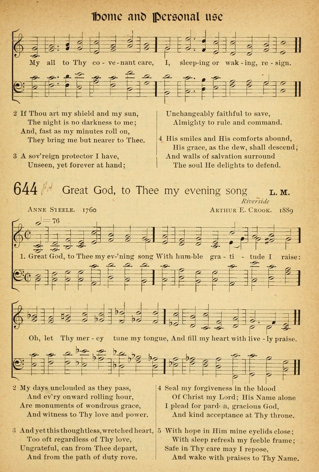 The Hymnal: revised and enlarged as adopted by the General Convention of the Protestant Episcopal Church in the United States of America in the of our Lord 1892..with music, as used in Trinity Church page 701