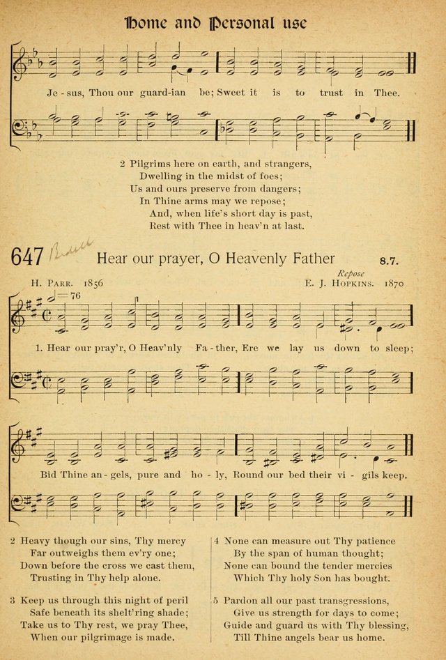 The Hymnal: revised and enlarged as adopted by the General Convention of the Protestant Episcopal Church in the United States of America in the of our Lord 1892..with music, as used in Trinity Church page 703