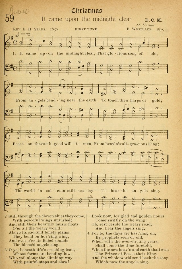 The Hymnal: revised and enlarged as adopted by the General Convention of the Protestant Episcopal Church in the United States of America in the of our Lord 1892..with music, as used in Trinity Church page 71