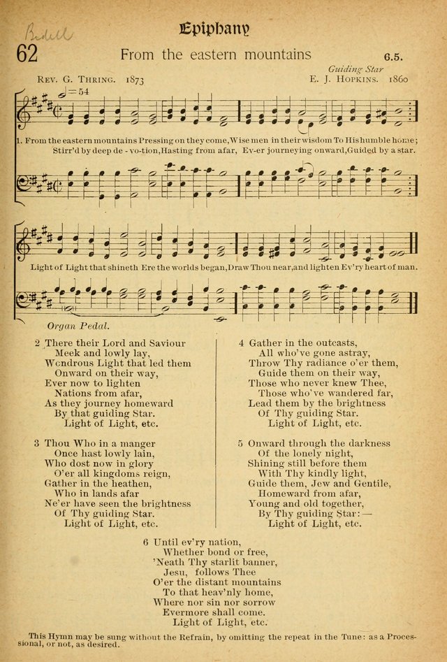 The Hymnal: revised and enlarged as adopted by the General Convention of the Protestant Episcopal Church in the United States of America in the of our Lord 1892..with music, as used in Trinity Church page 77