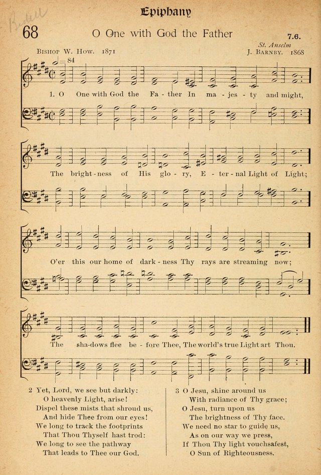 The Hymnal: revised and enlarged as adopted by the General Convention of the Protestant Episcopal Church in the United States of America in the of our Lord 1892..with music, as used in Trinity Church page 84