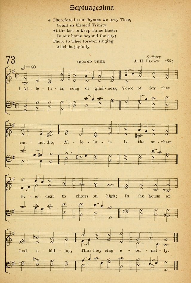 The Hymnal: revised and enlarged as adopted by the General Convention of the Protestant Episcopal Church in the United States of America in the of our Lord 1892..with music, as used in Trinity Church page 89