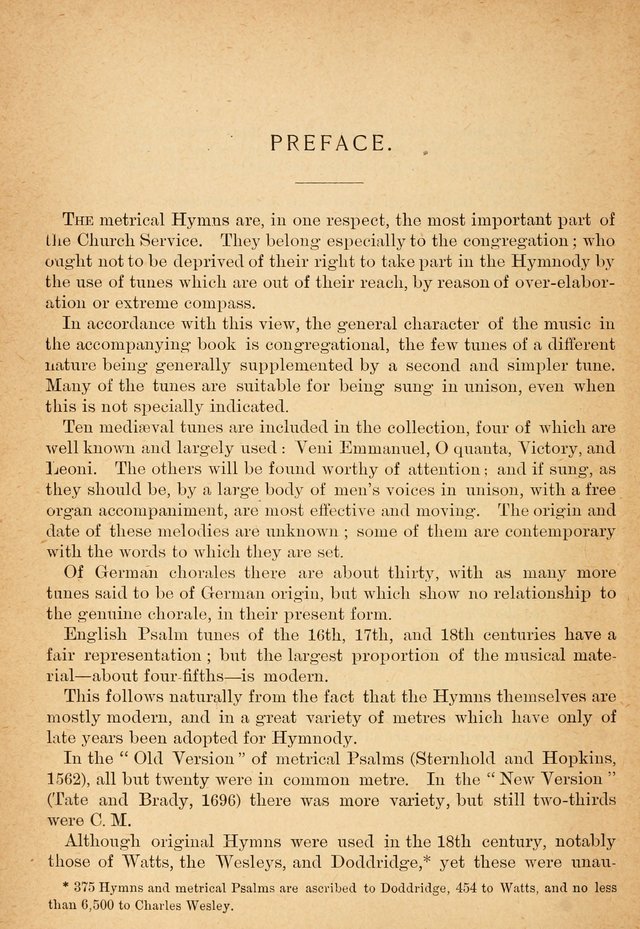 The Hymnal: revised and enlarged as adopted by the General Convention of the Protestant Episcopal Church in the United States of America in the of our Lord 1892..with music, as used in Trinity Church page ix