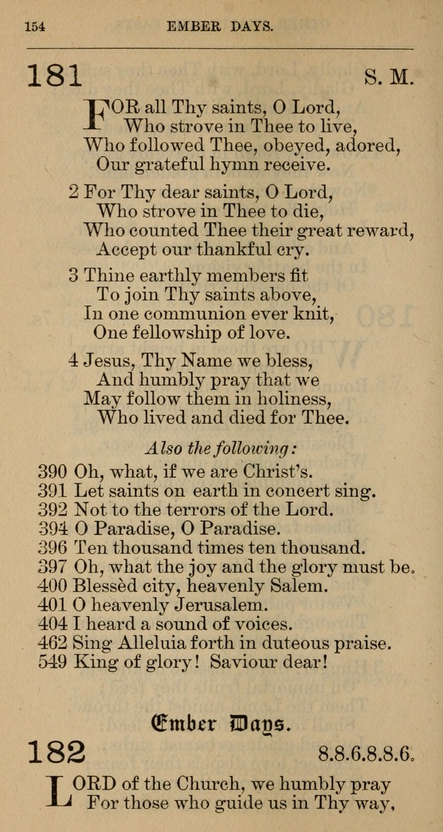 The Hymnal: revised and enlarged as adopted by the General Convention of the Protestant Episcopal Church in the United States of America in the year of our Lord 1892 page 167