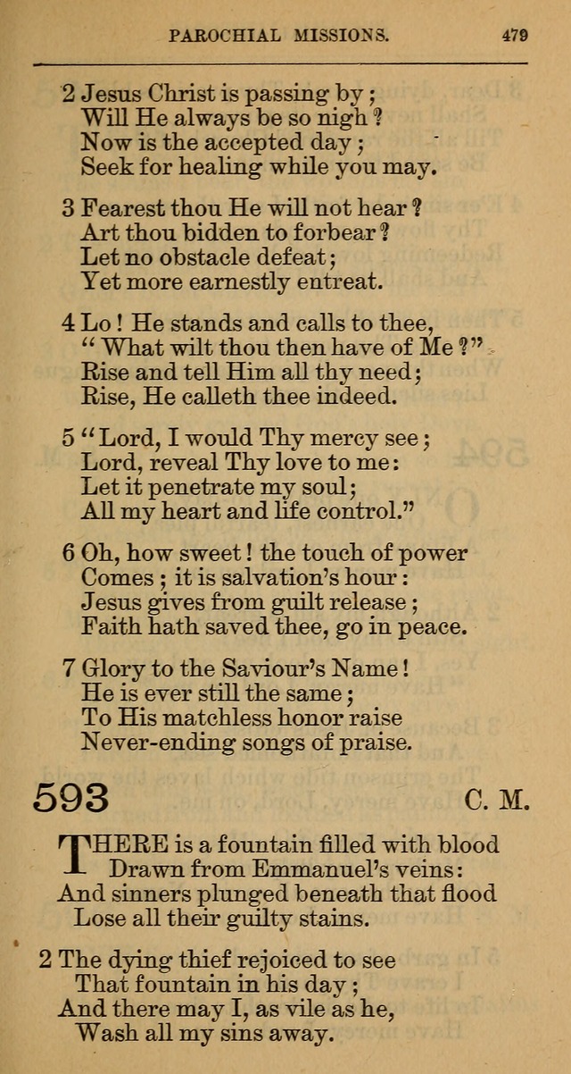 The Hymnal: revised and enlarged as adopted by the General Convention of the Protestant Episcopal Church in the United States of America in the year of our Lord 1892 page 492