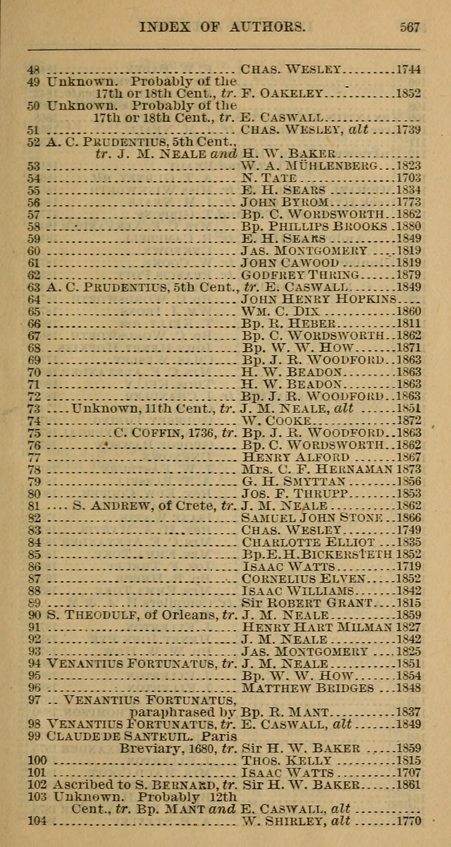 The Hymnal: revised and enlarged as adopted by the General Convention of the Protestant Episcopal Church in the United States of America in the year of our Lord 1892 page 580