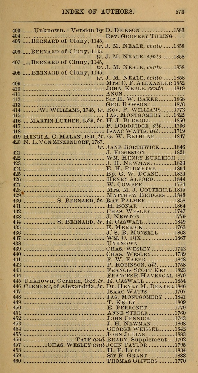 The Hymnal: revised and enlarged as adopted by the General Convention of the Protestant Episcopal Church in the United States of America in the year of our Lord 1892 page 586