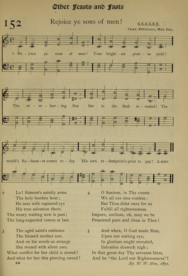 The Hymnal, Revised and Enlarged, as adopted by the General Convention of the Protestant Episcopal Church in the United States of America in the year of our Lord 1892 page 190