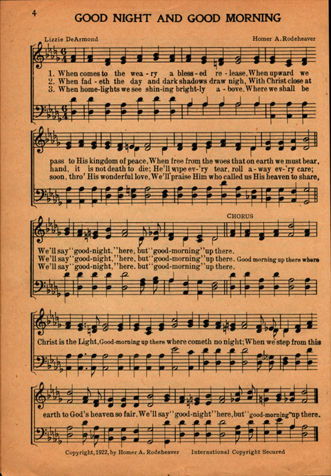 Homer Rodeheaver Gospel Hymns page 1