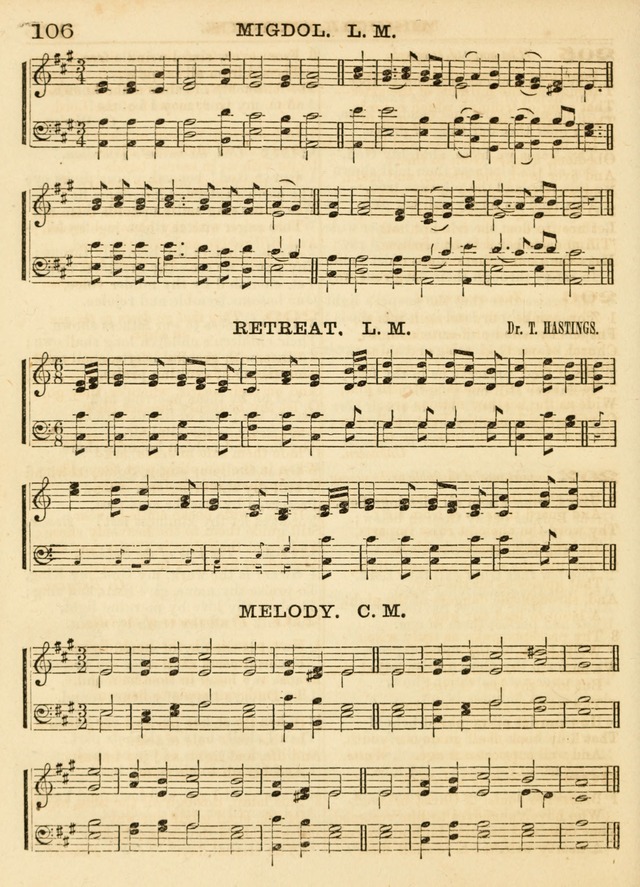 Hallowed Songs: a collection of the most popular hymns and tunes, both old, and new, designed for prayer and social meetings, revivals, family worship, and Sabbath schools page 106