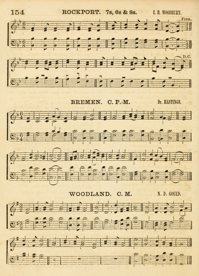 Hallowed Songs: a collection of the most popular hymns and tunes, both old, and new, designed for prayer and social meetings, revivals, family worship, and Sabbath schools page 154