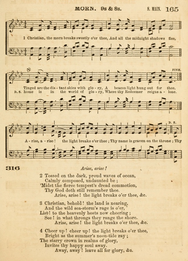 Hallowed Songs: a collection of the most popular hymns and tunes, both old, and new, designed for prayer and social meetings, revivals, family worship, and Sabbath schools page 165