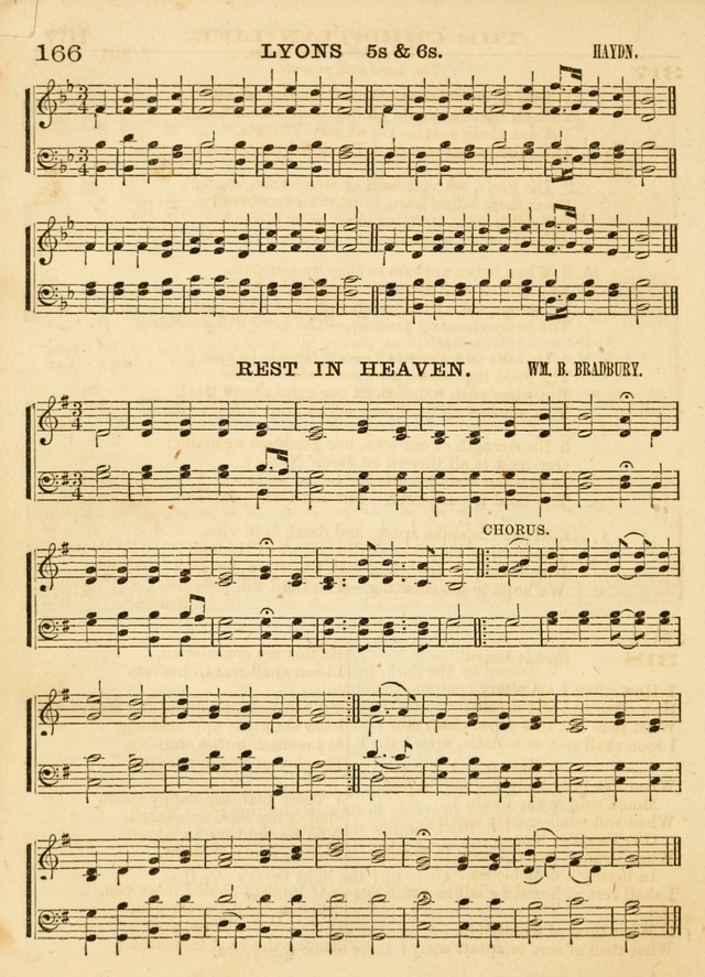 Hallowed Songs: a collection of the most popular hymns and tunes, both old, and new, designed for prayer and social meetings, revivals, family worship, and Sabbath schools page 166